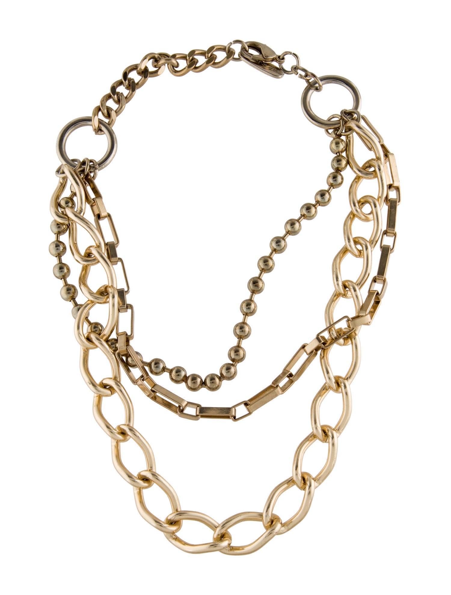 Max Mara Multistrand Chain Link Necklace