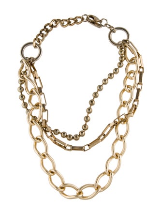 Max Mara Multistrand Chain Link Necklace