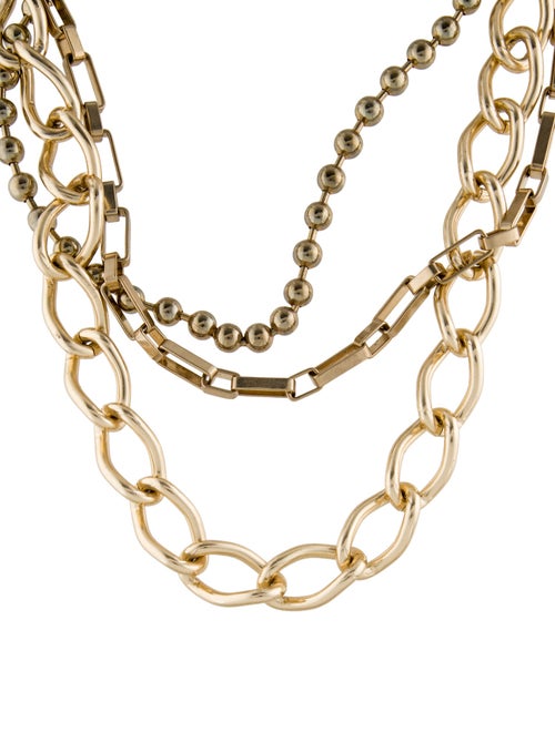 Max Mara Multistrand Chain Link Necklace