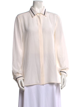 Max Mara Long Sleeve Button-Up Top