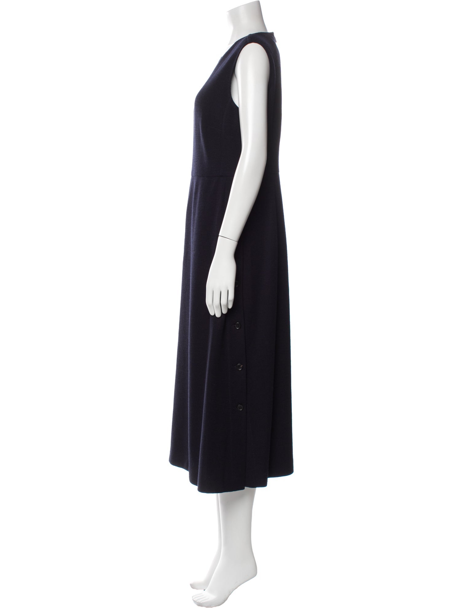 Max Mara Crew Neck Midi Length Dress