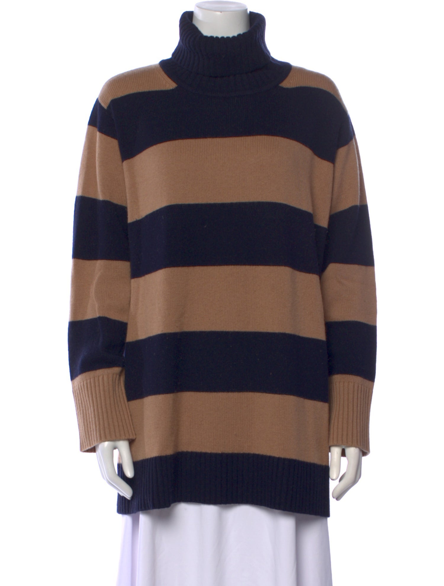 Max Mara Striped Turtleneck Sweater