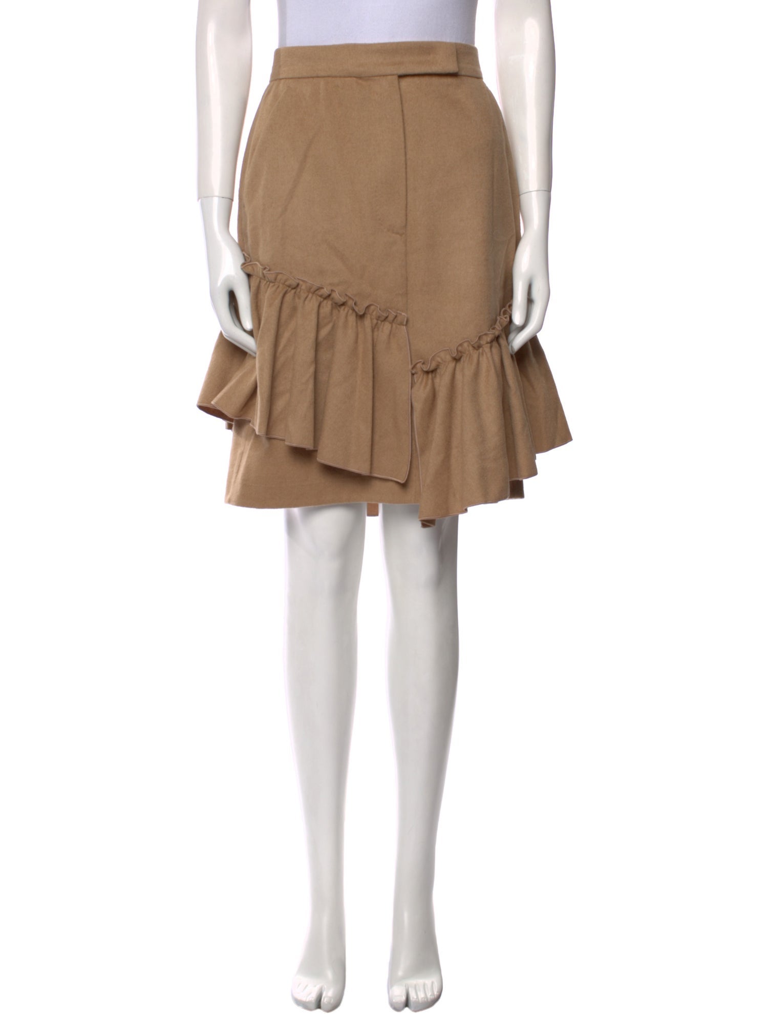 Max Mara Camel Hair Knee-Length Skirt