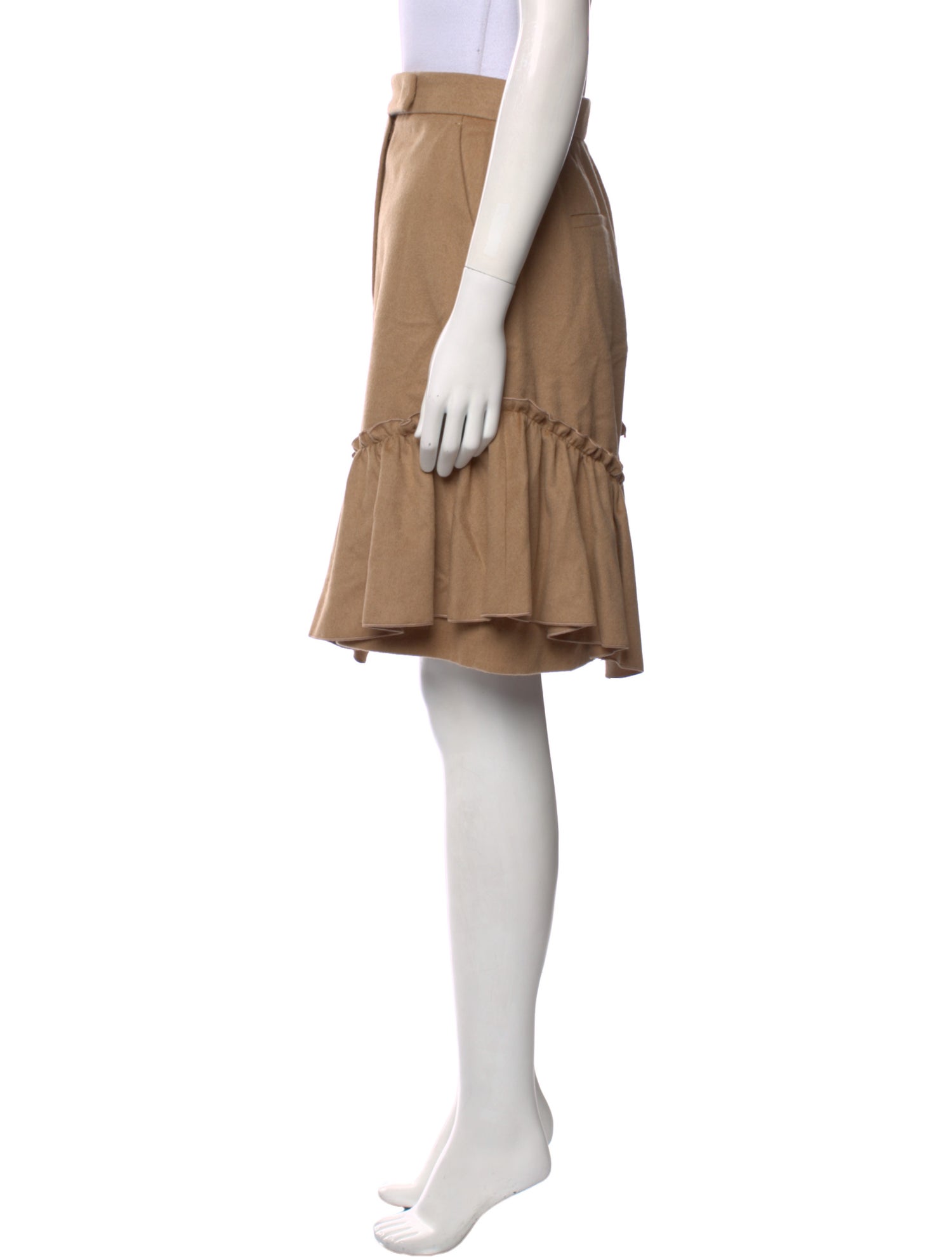 Max Mara Camel Hair Knee-Length Skirt