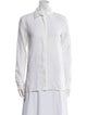 Max Mara Linen Long Sleeve Button-Up Top