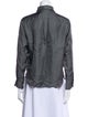 Max Mara Silk Long Sleeve Button-Up Top
