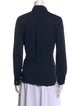 Max Mara Silk Long Sleeve Button-Up Top