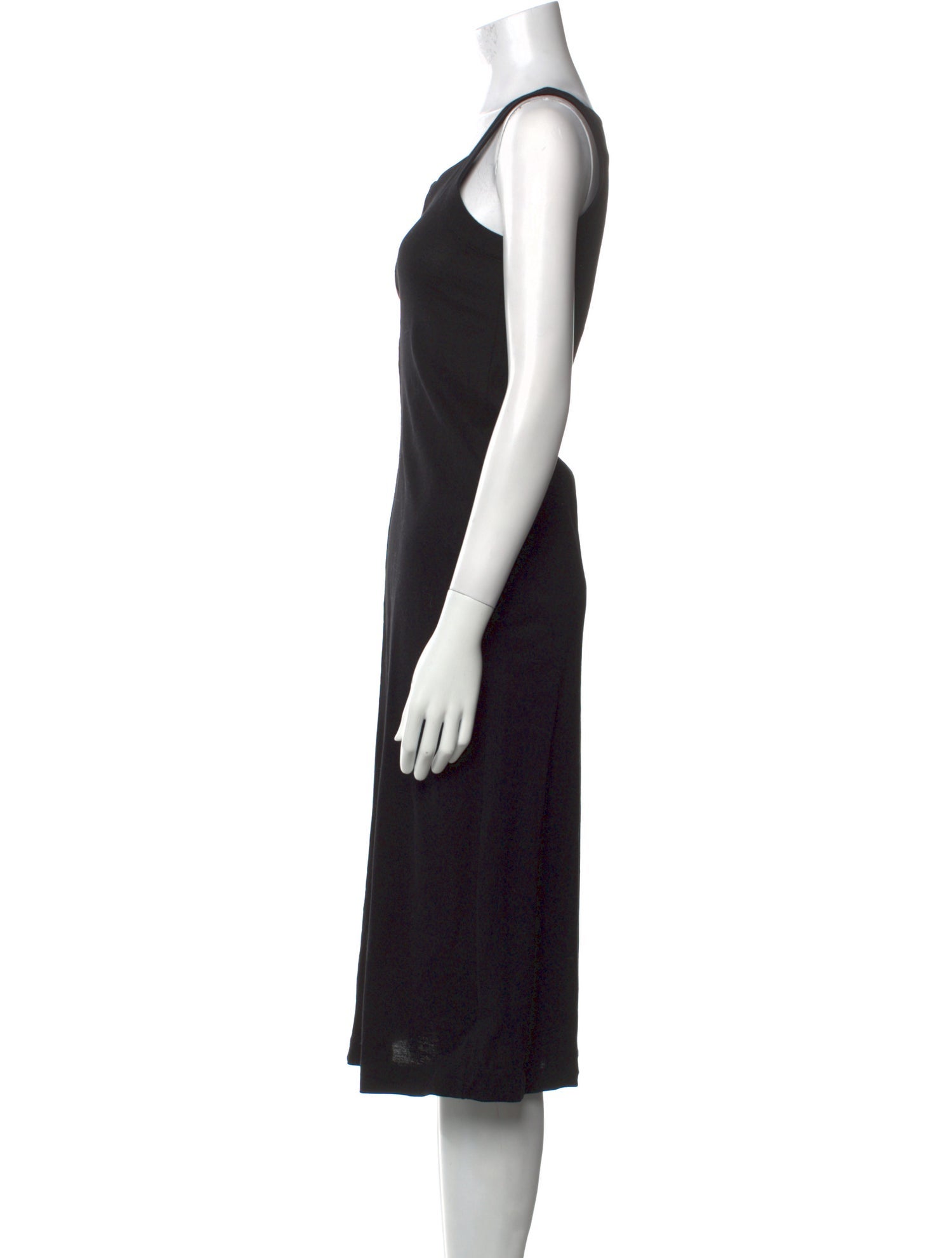 Max Mara Square Neckline Midi Length Dress