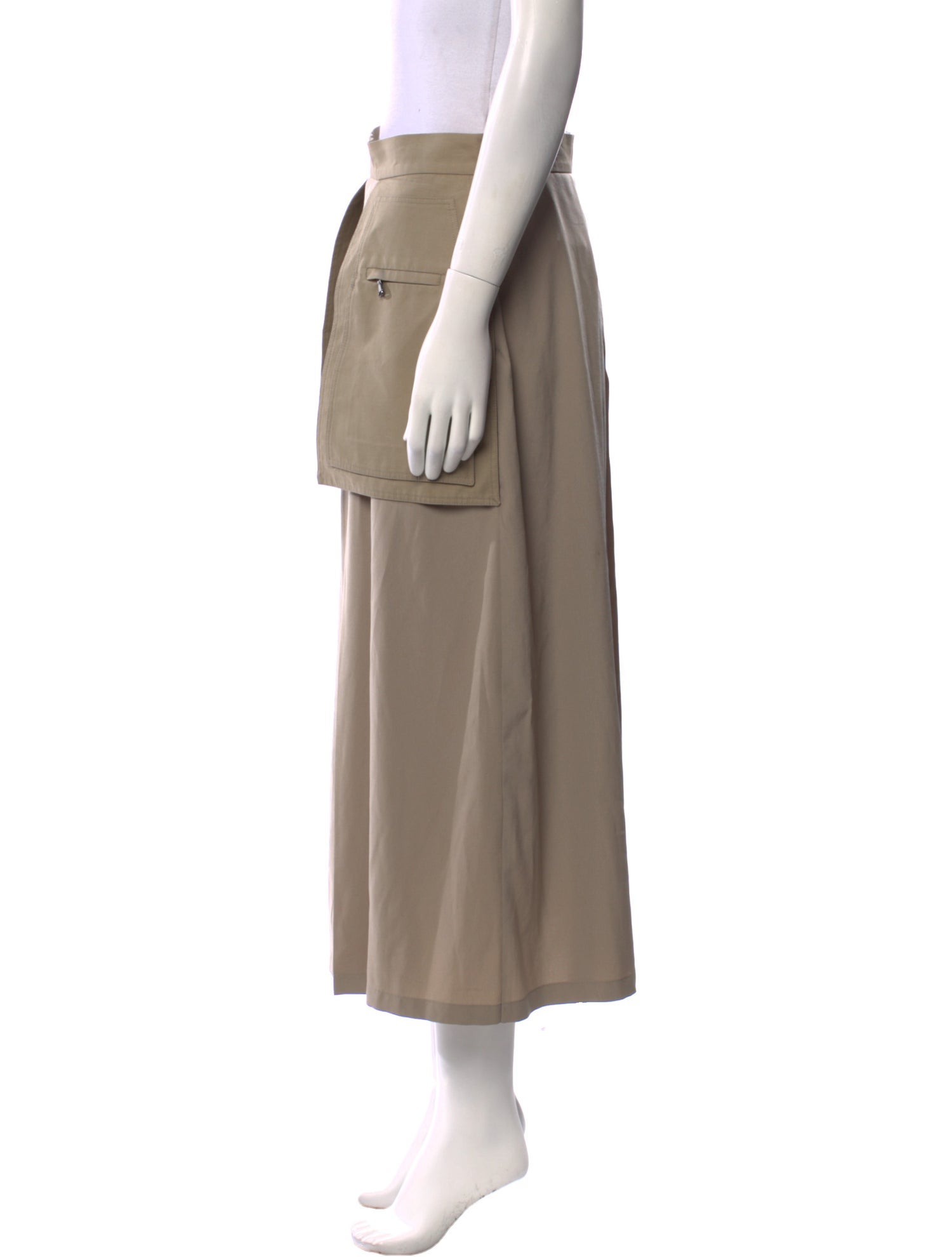 Max Mara Pleated Accents Midi Length Skirt