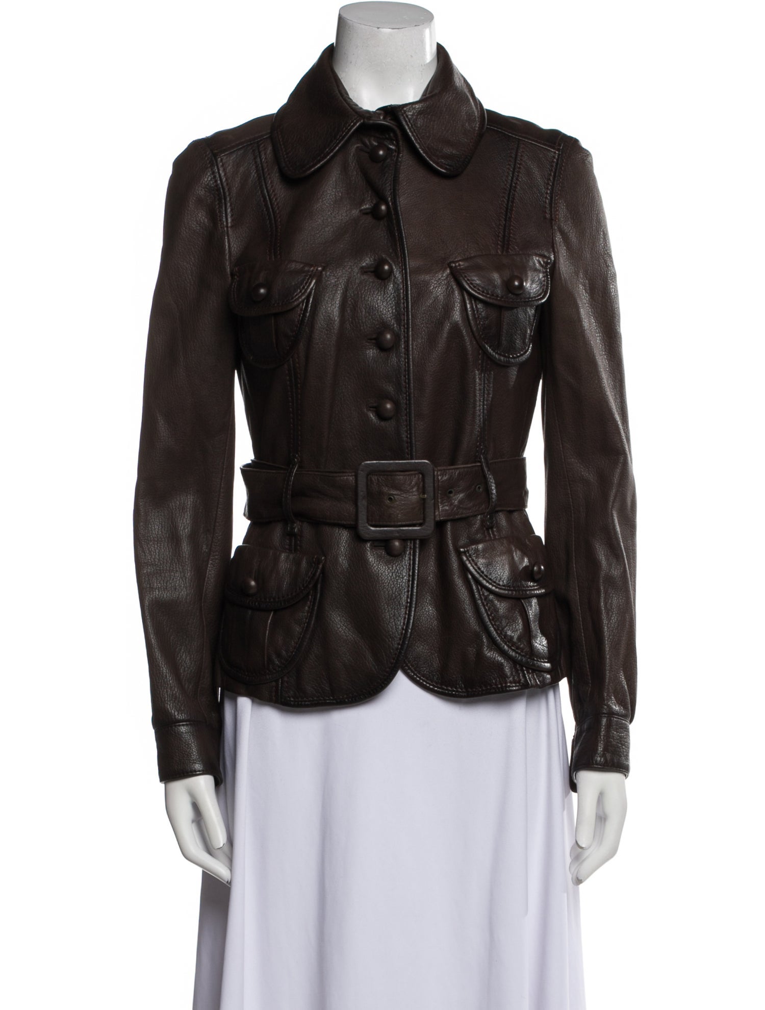Max Mara Leather Biker Jacket