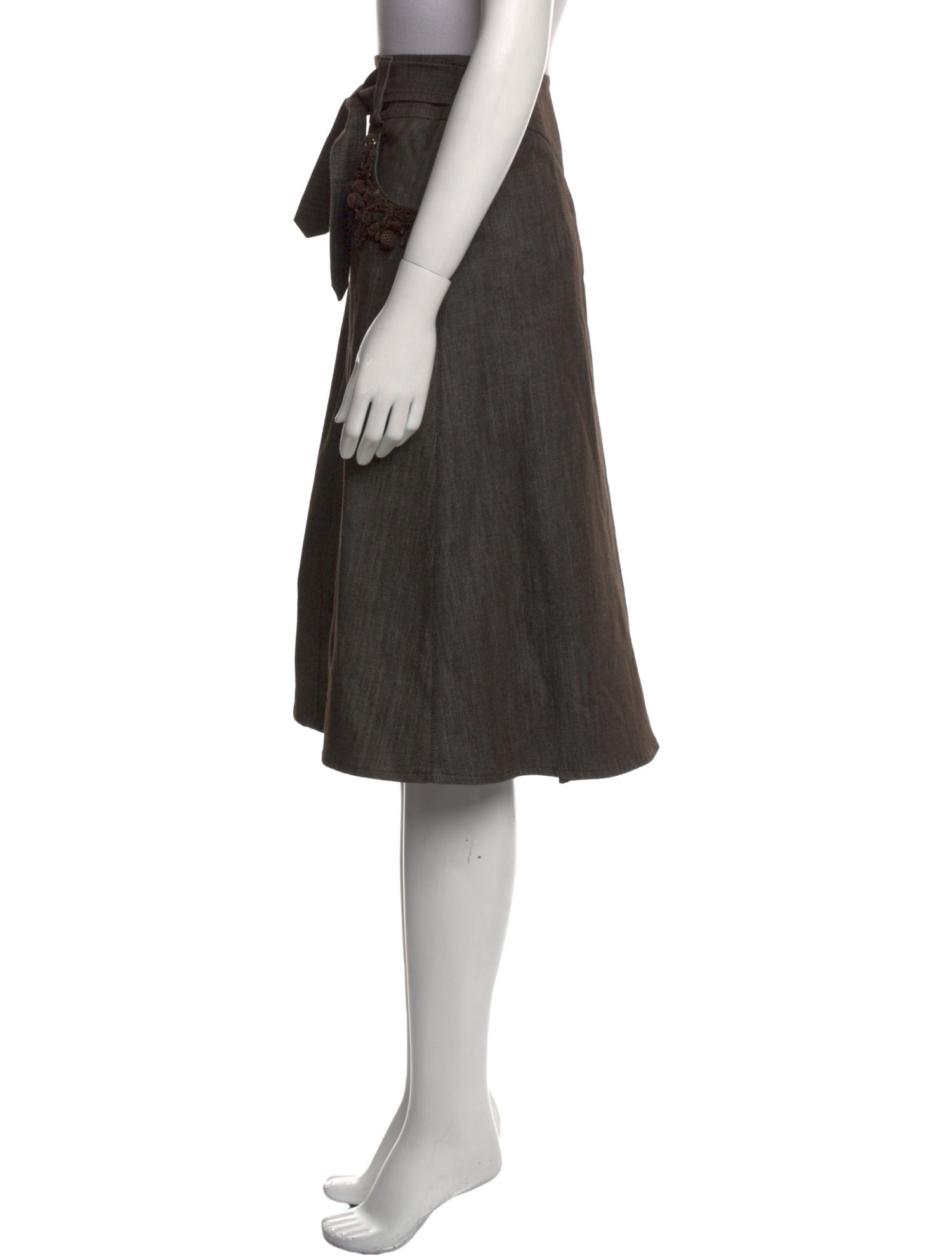 Max Mara Crystal Embellishments Knee-Length Skirt