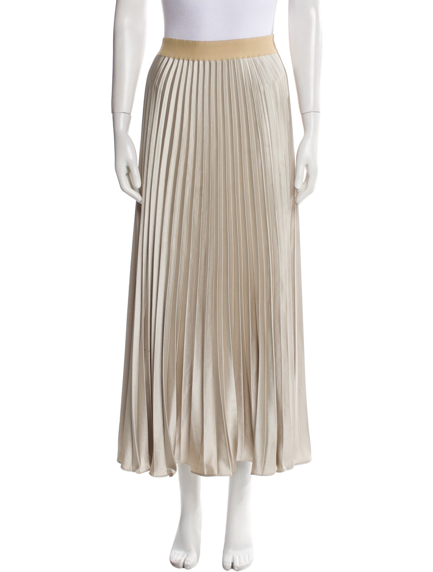 Max Mara Pleated Accents Long Skirt
