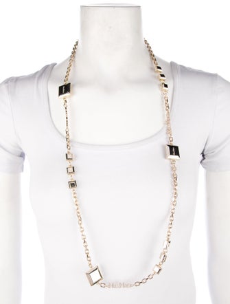 Max Mara Monogram Chain Link Necklace