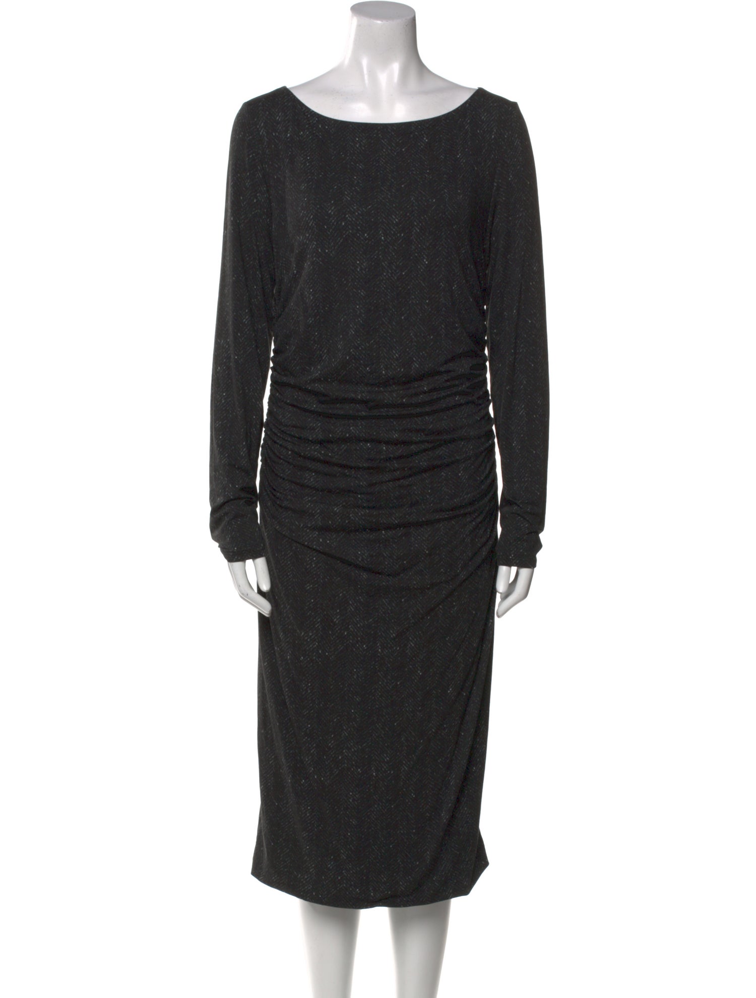 Max Mara Scoop Neck Midi Length Dress