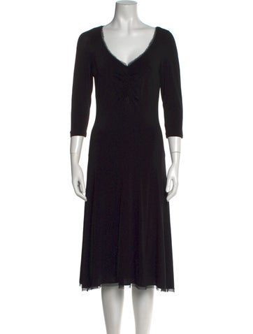 Max Mara Dresses V-Neck Midi Length Dress M
