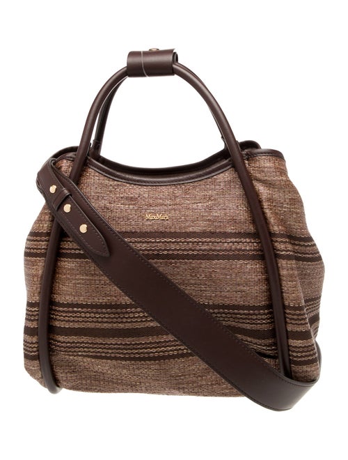 Max Mara Raffia Top Handle Bag