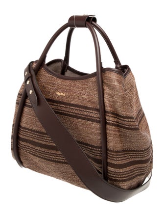 Max Mara Raffia Top Handle Bag