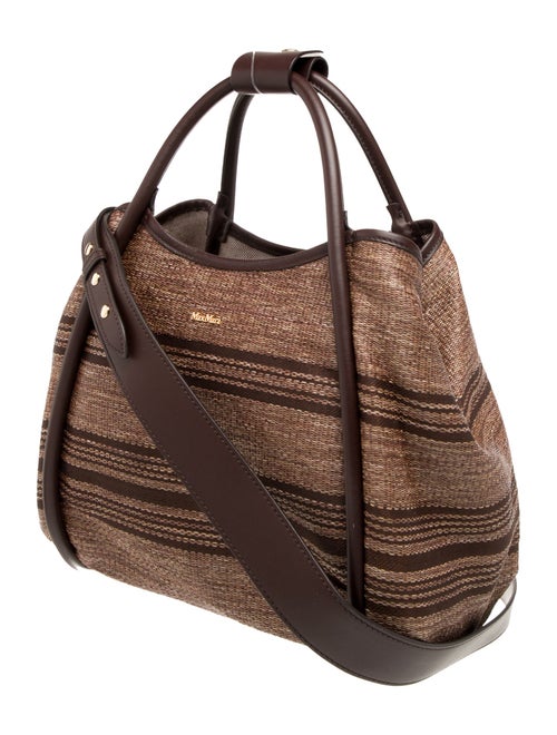 Max Mara Raffia Top Handle Bag