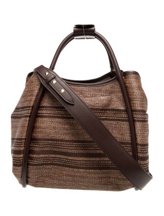 Max Mara Raffia Top Handle Bag