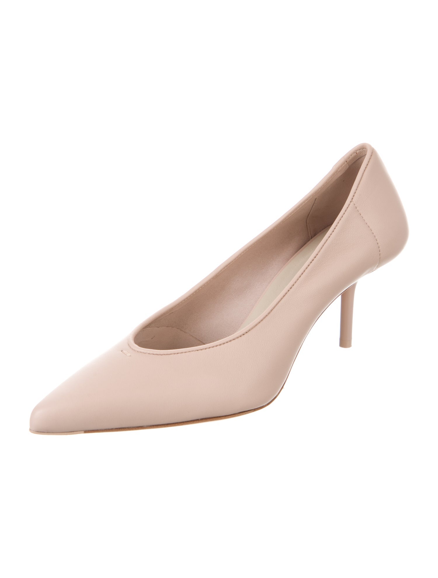 Max Mara Leather Cutout Accent Pumps