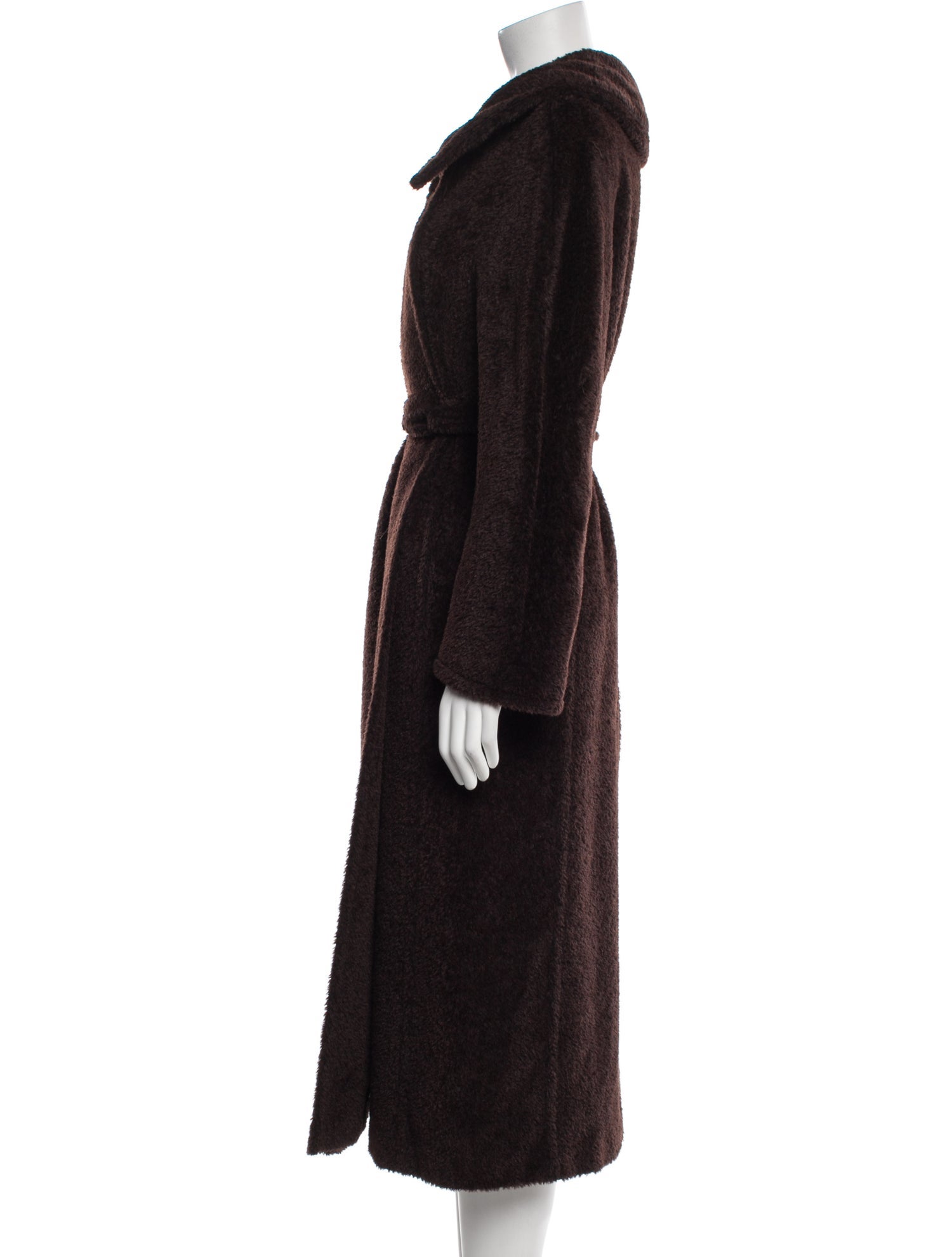 Max Mara Alpaca Printed Faux Fur Coat