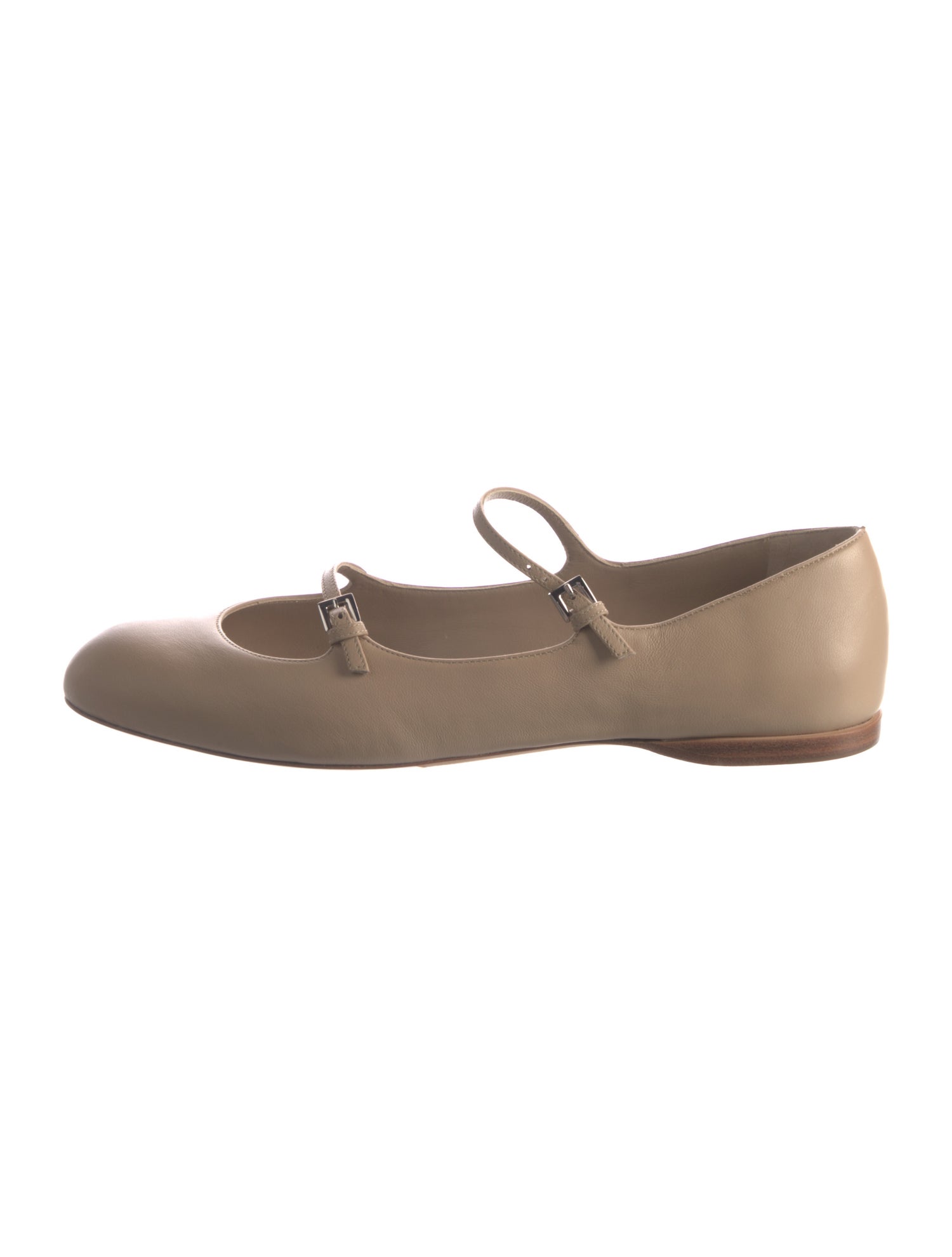 Max Mara Leather Mary Jane Flats