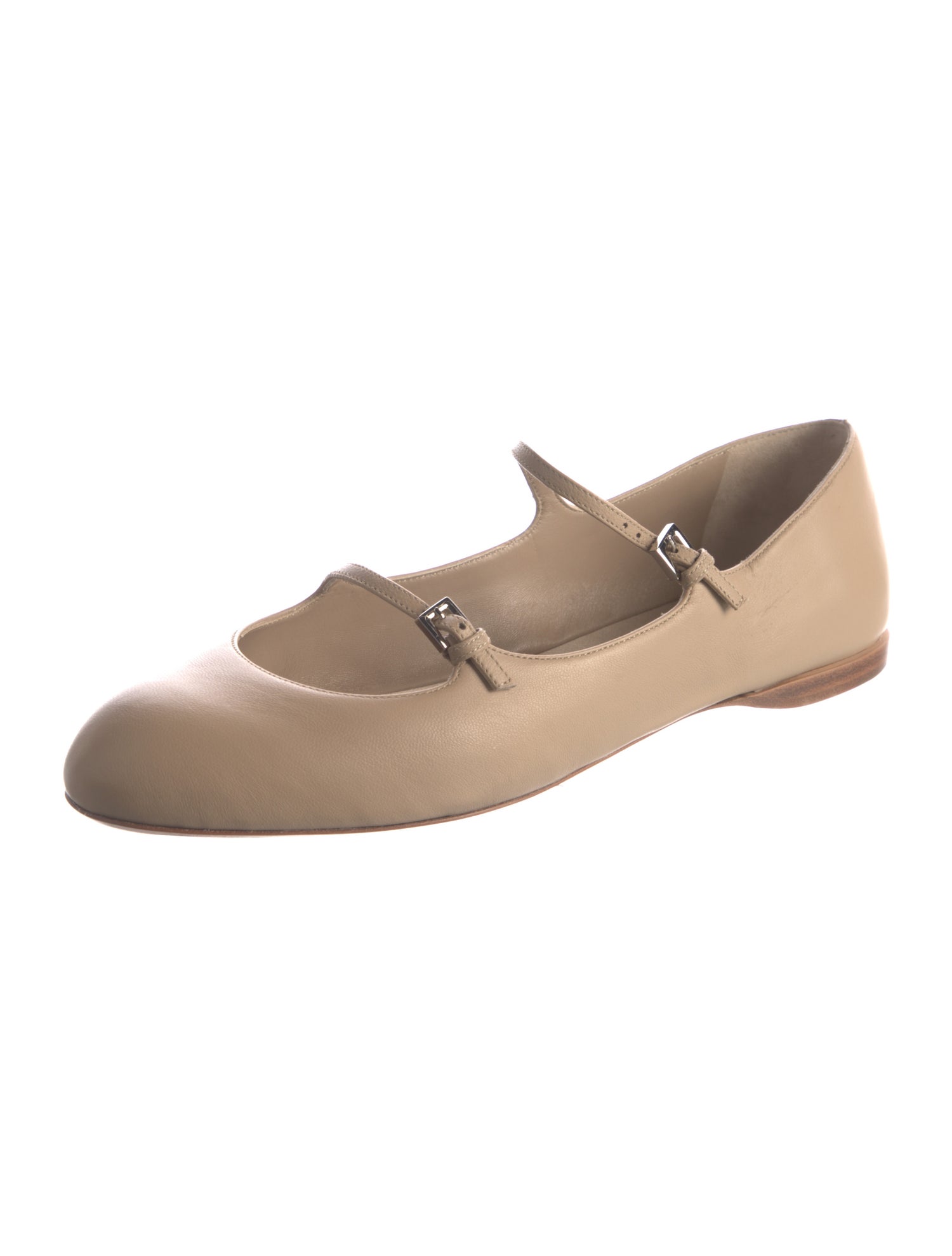 Max Mara Leather Mary Jane Flats