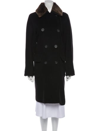 Max Mara Virgin Wool Faux Fur Coat