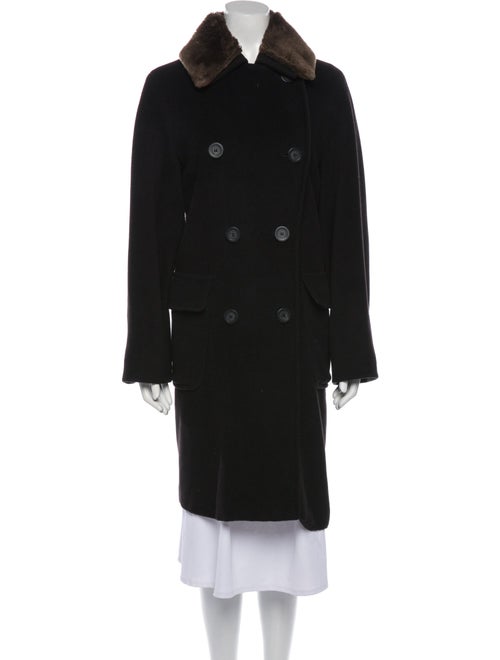 Max Mara Virgin Wool Faux Fur Coat