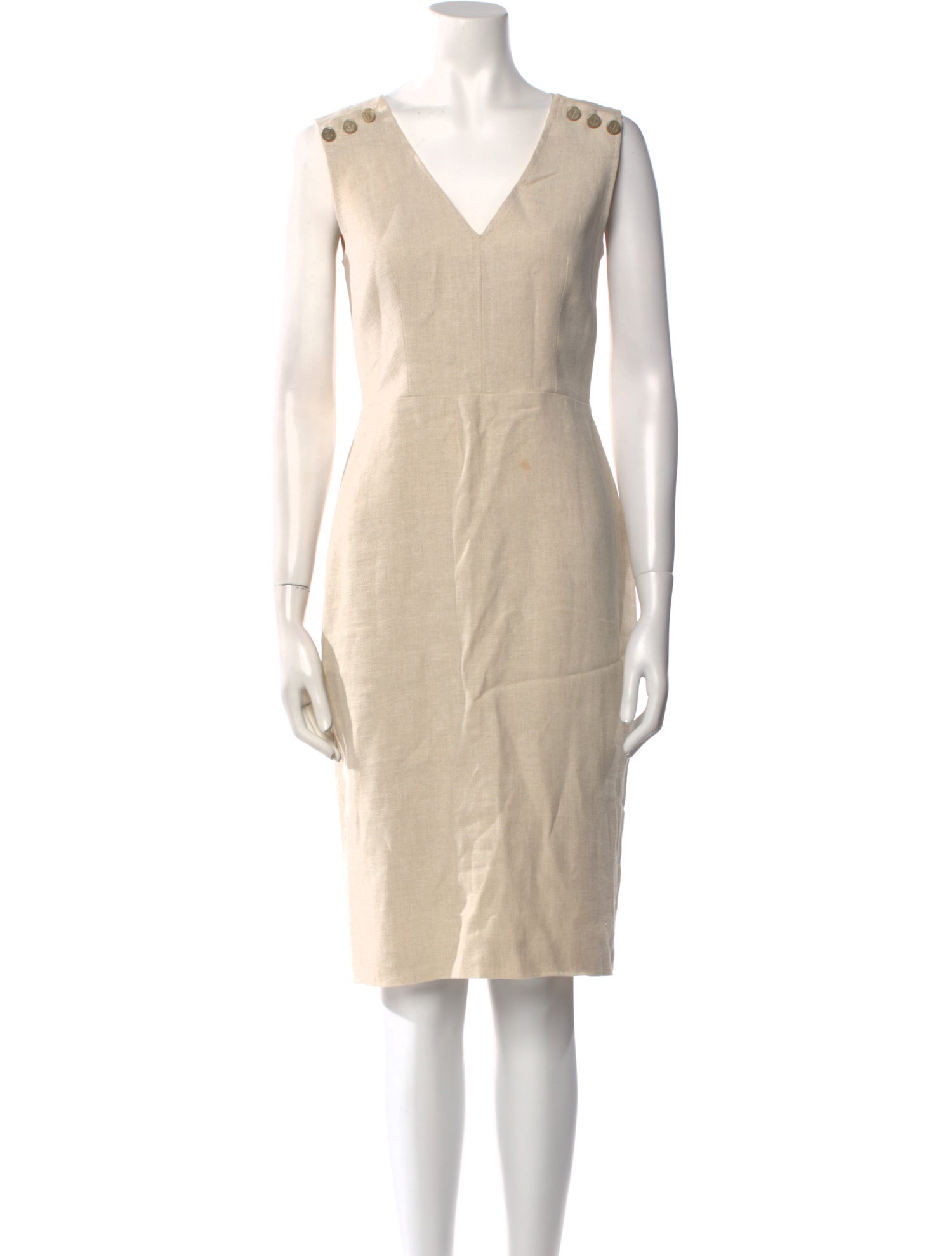 Max Mara Linen Knee-Length Dress
