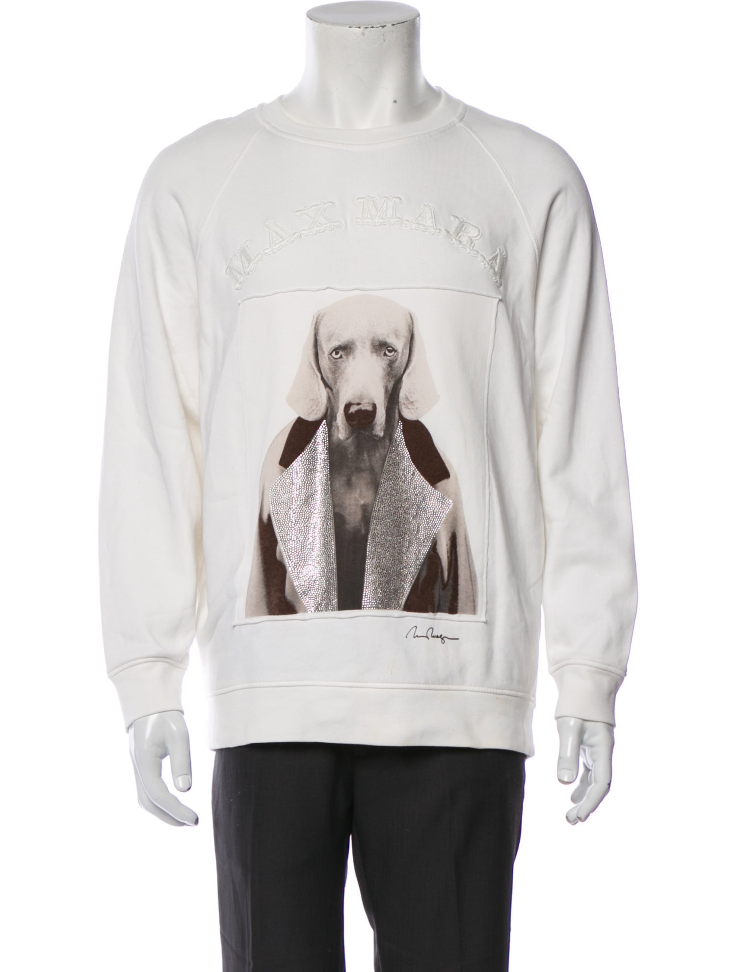 Max Mara Graphic Print Crew Neck Sweatshirt
