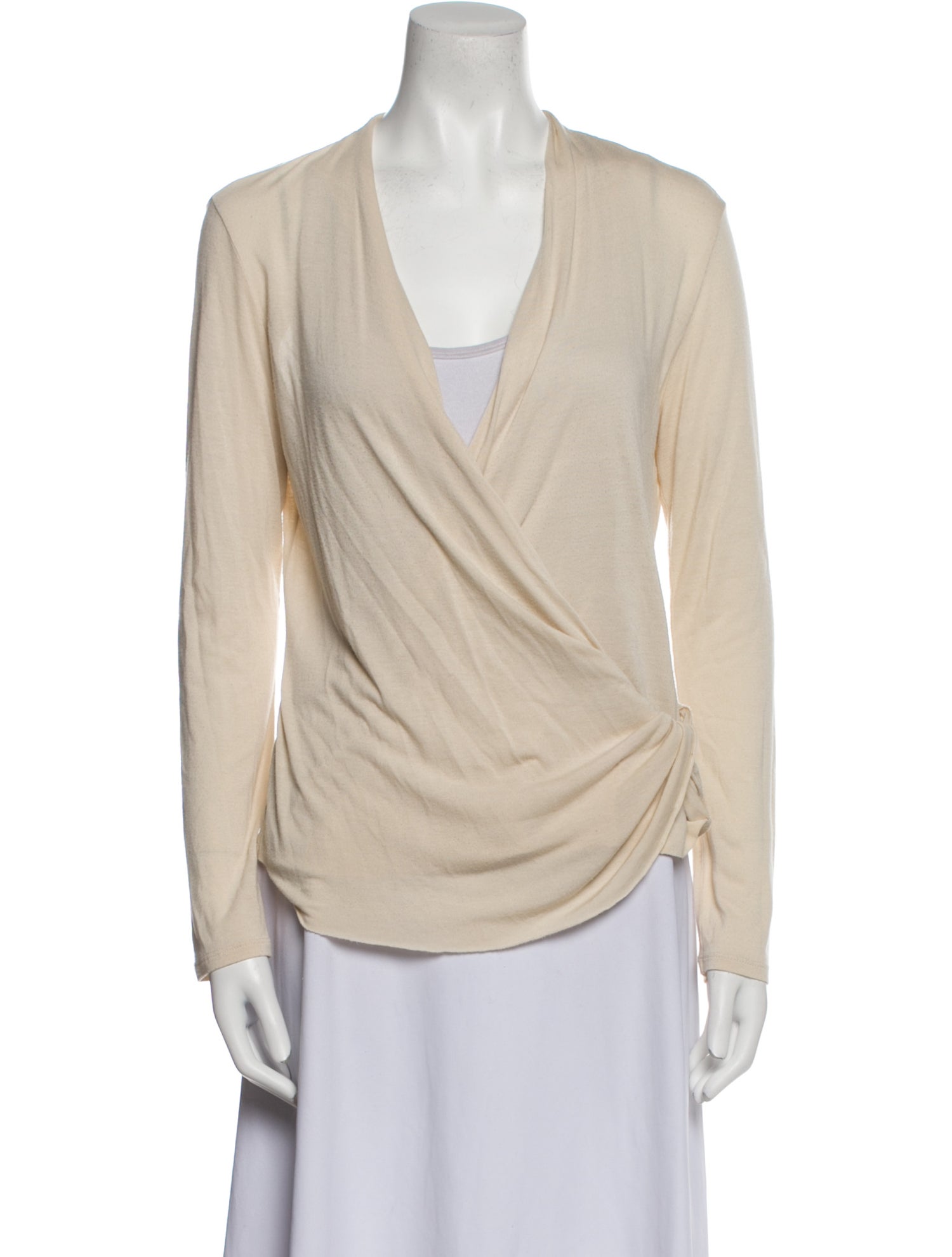Max Mara V-Neck Long Sleeve Blouse