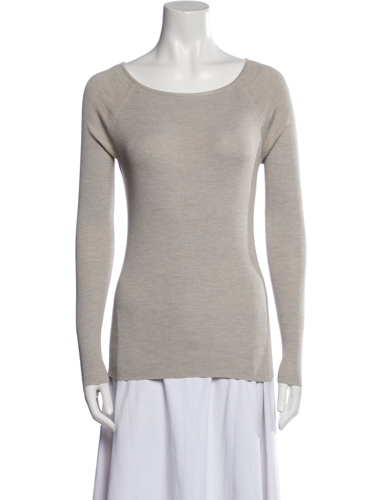 Max Mara Silk Scoop Neck Sweater