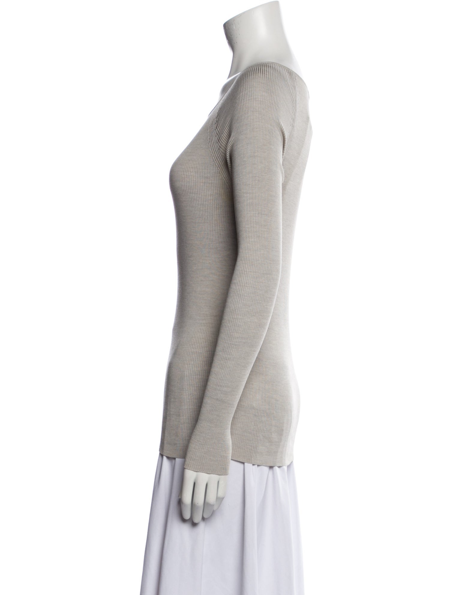 Max Mara Silk Scoop Neck Sweater
