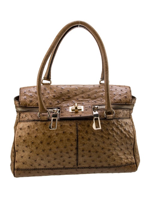 Max Mara Ostrich Top Handle Bag