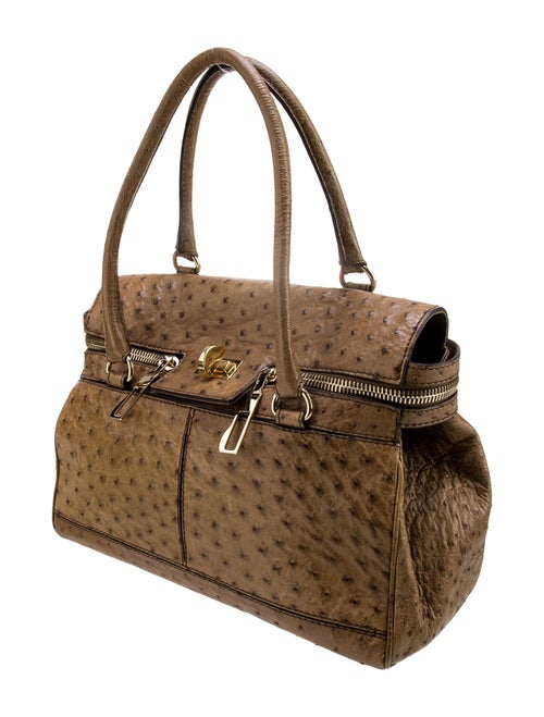 Max Mara Ostrich Top Handle Bag