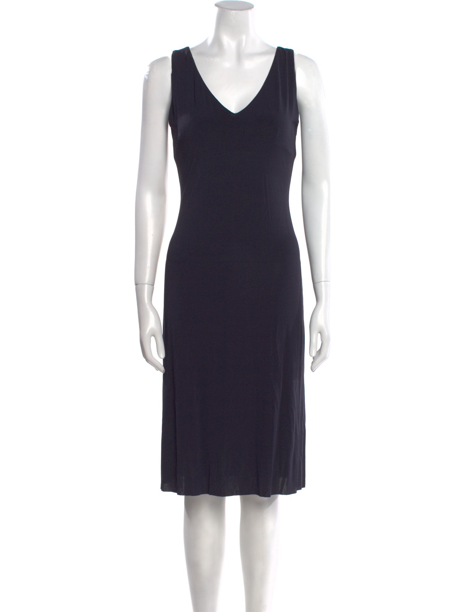 Max Mara V-Neck Knee-Length Dress
