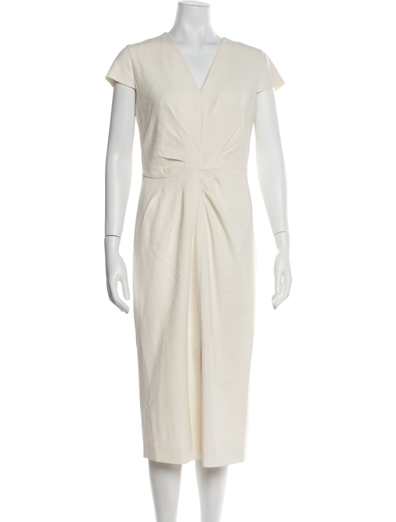 Max Mara V-Neck Midi Length Dress
