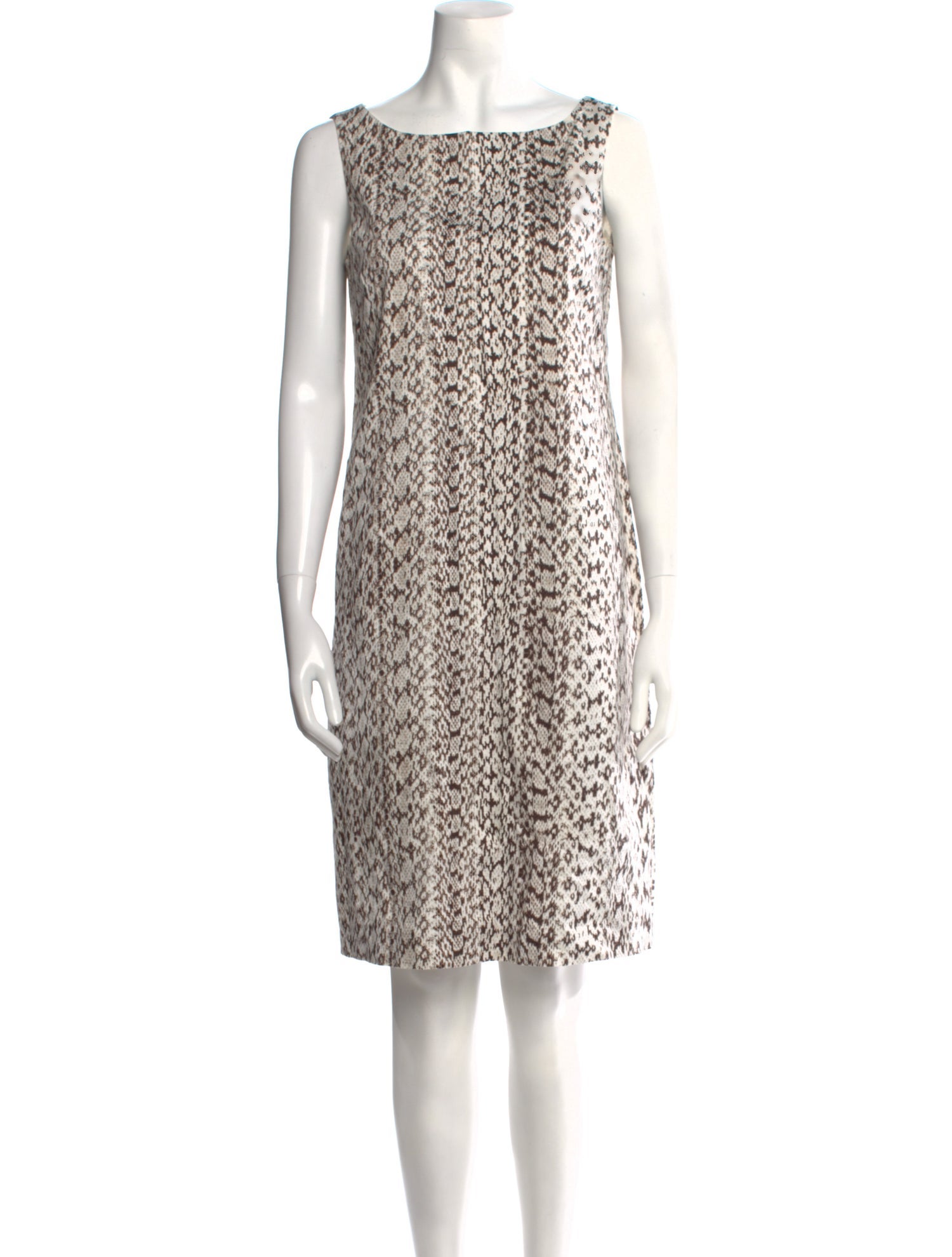 Max Mara Animal Print Knee-Length Dress