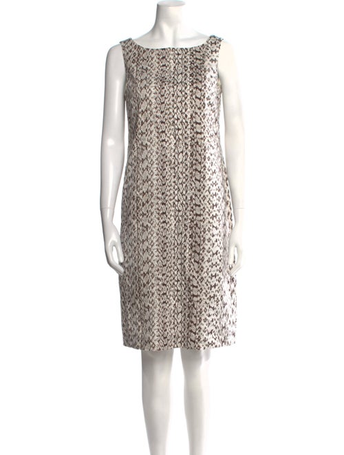Max Mara Animal Print Knee-Length Dress