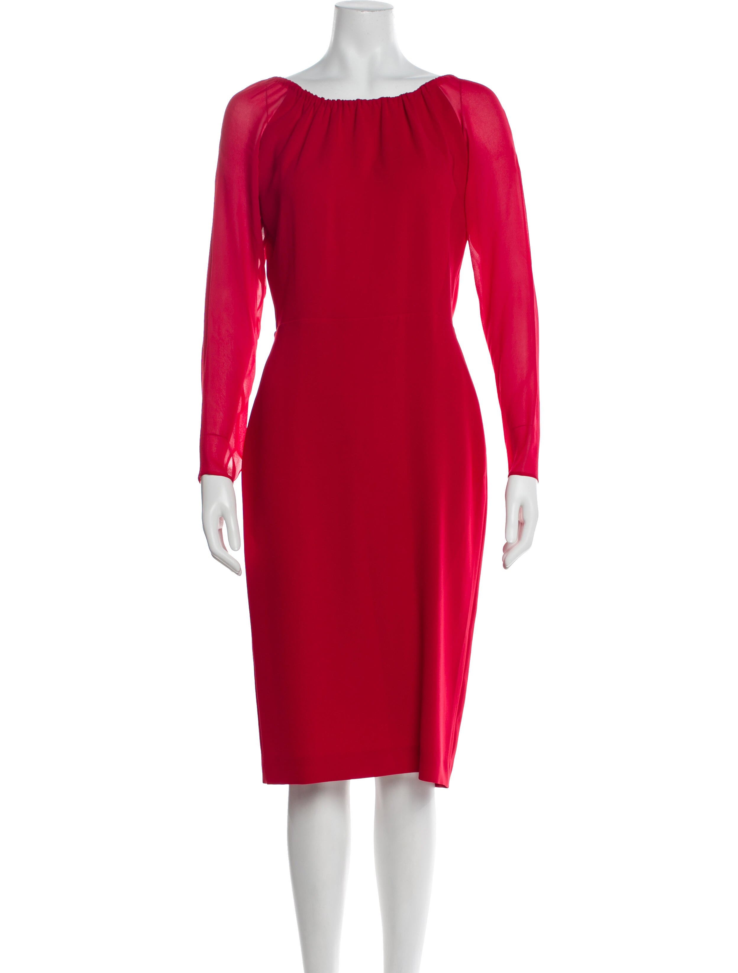 Max Mara Bateau Neckline Midi Length Dress