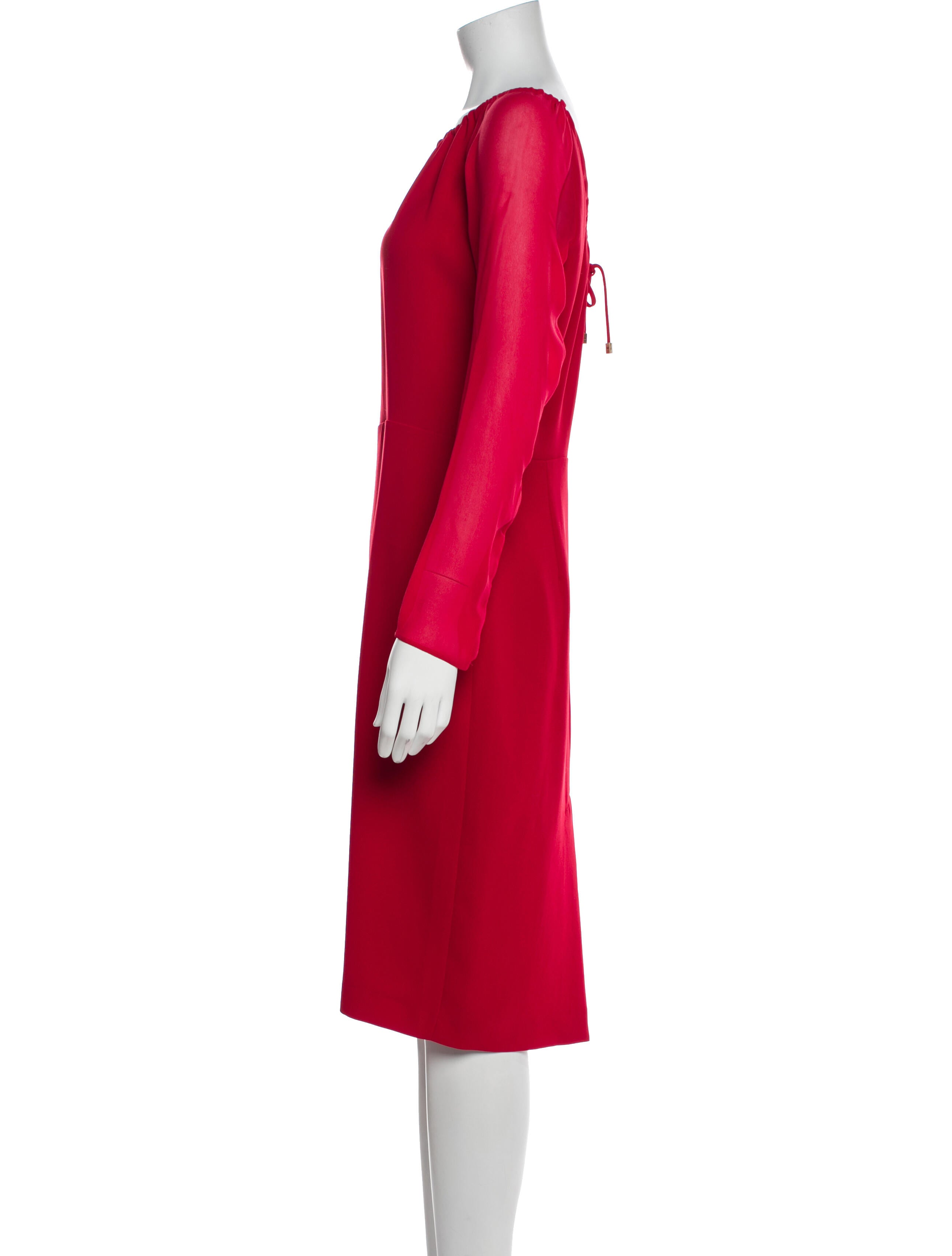 Max Mara Bateau Neckline Midi Length Dress