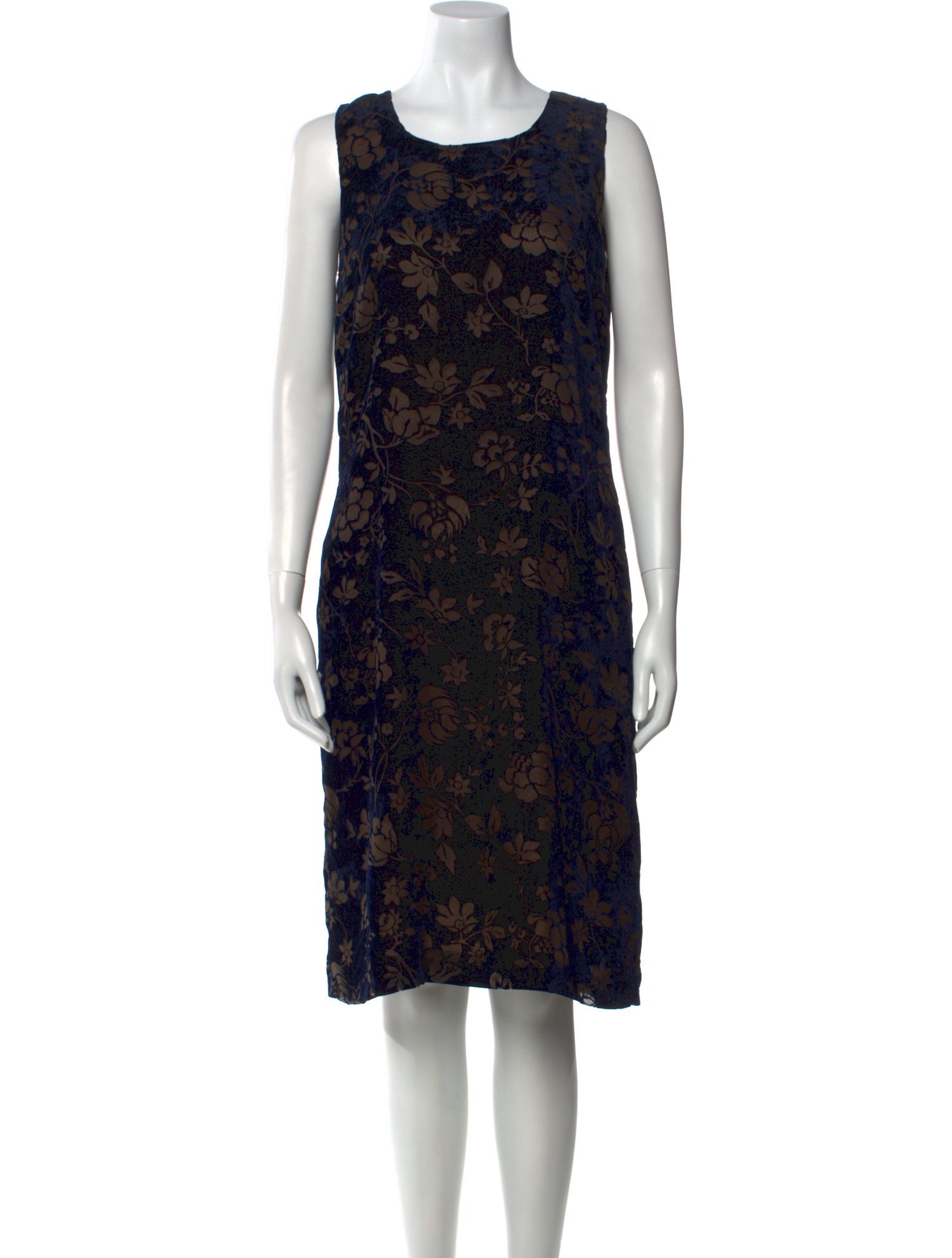 Max Mara Floral Print Midi Length Dress