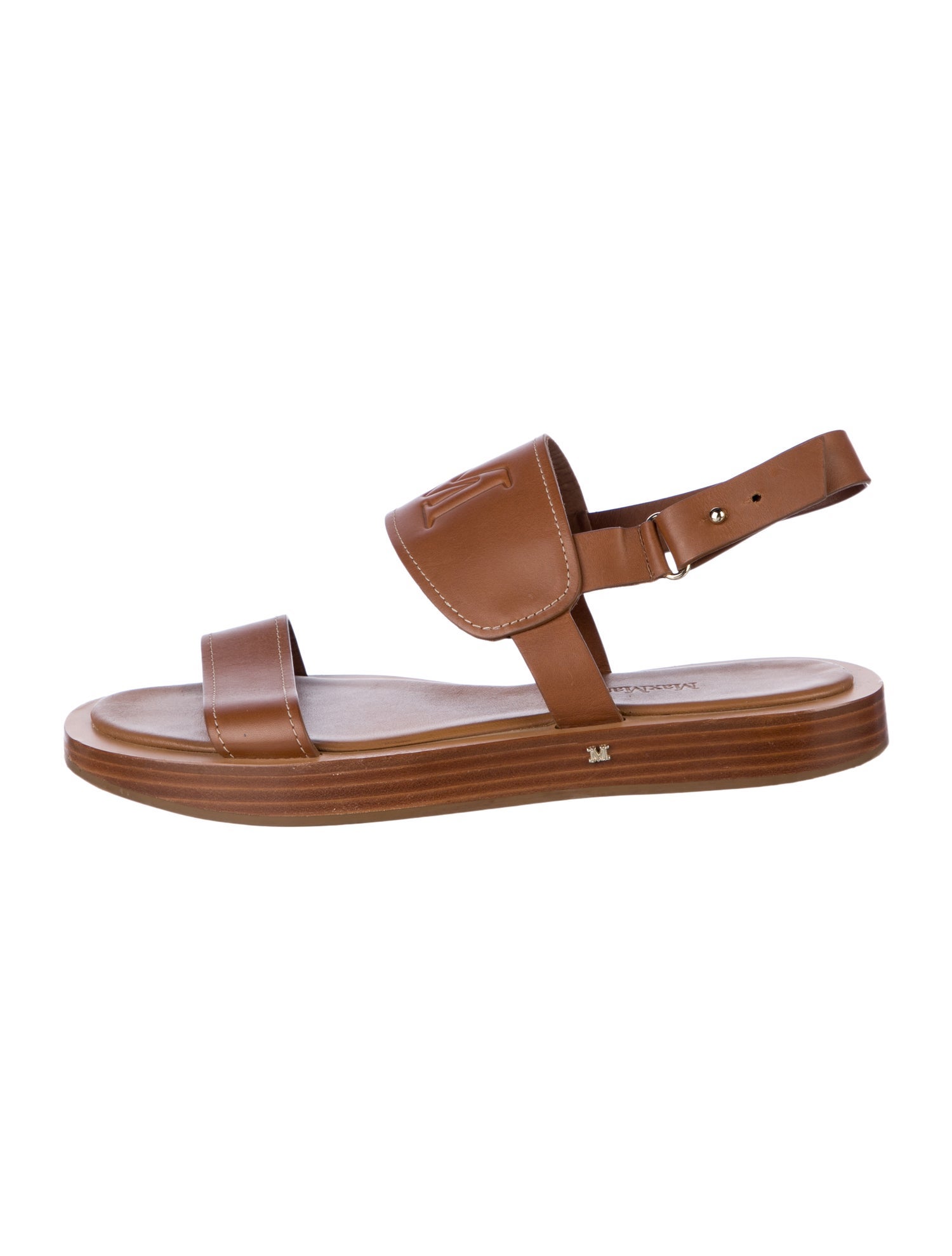 Max Mara Leather Slingback Sandals
