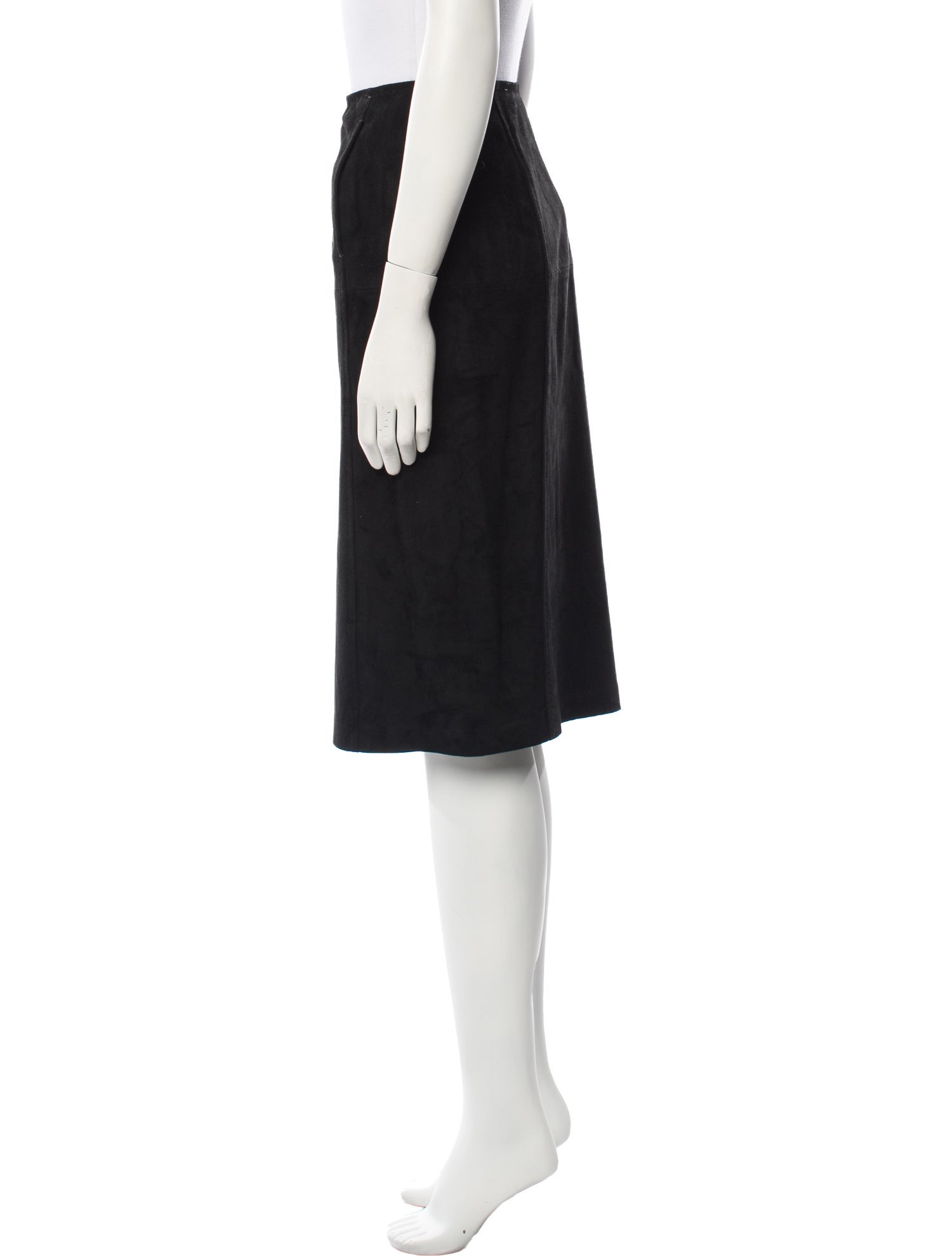 Max Mara Leather Knee-Length Skirt