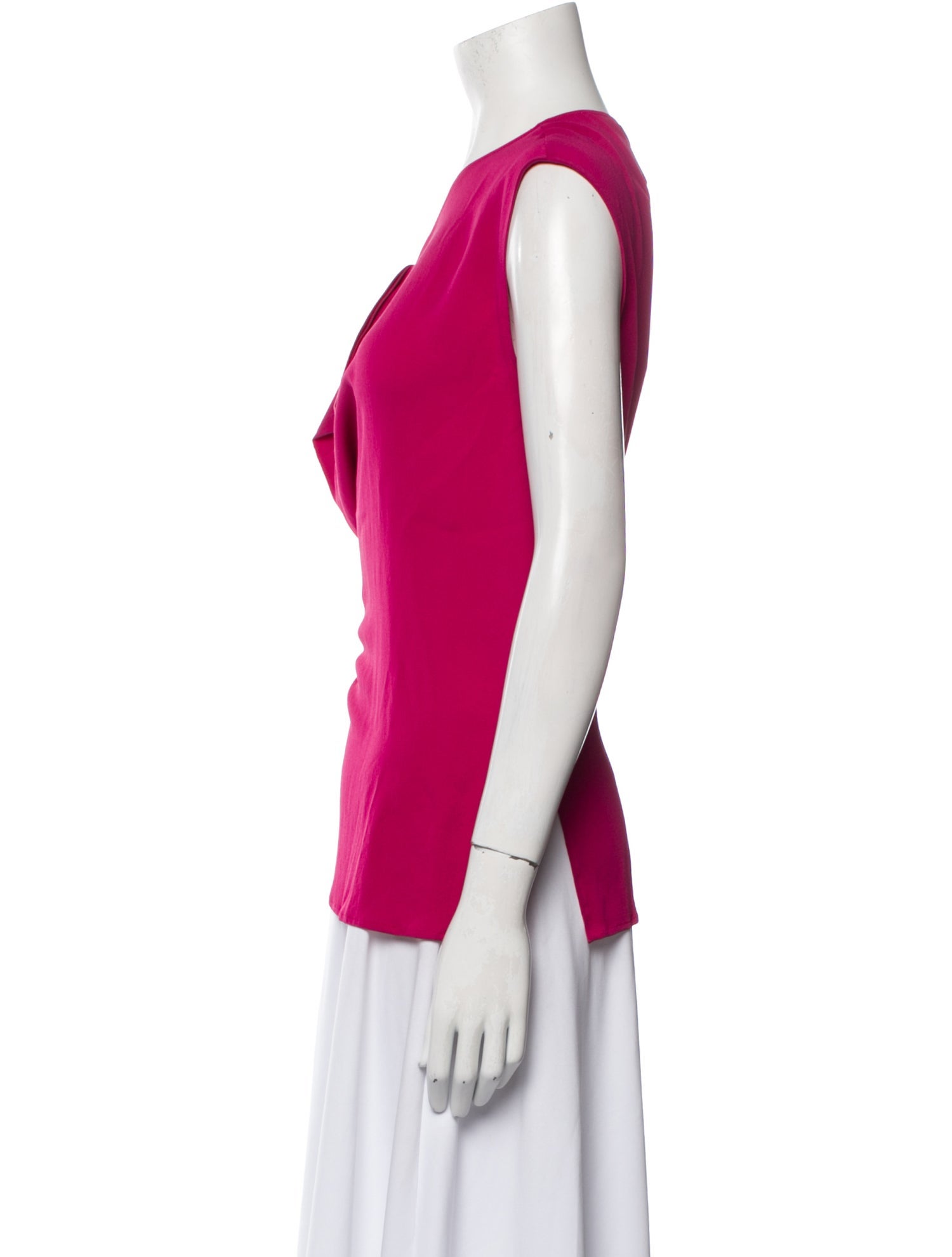 Max Mara Silk V-Neck Top