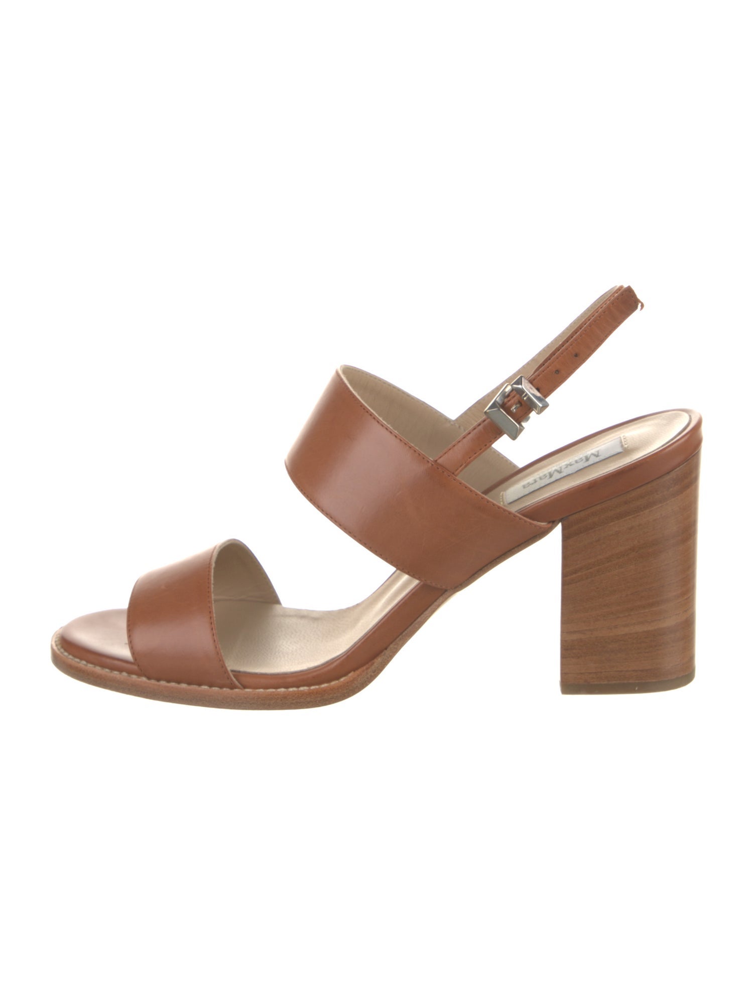 Max Mara Leather Slingback Sandals