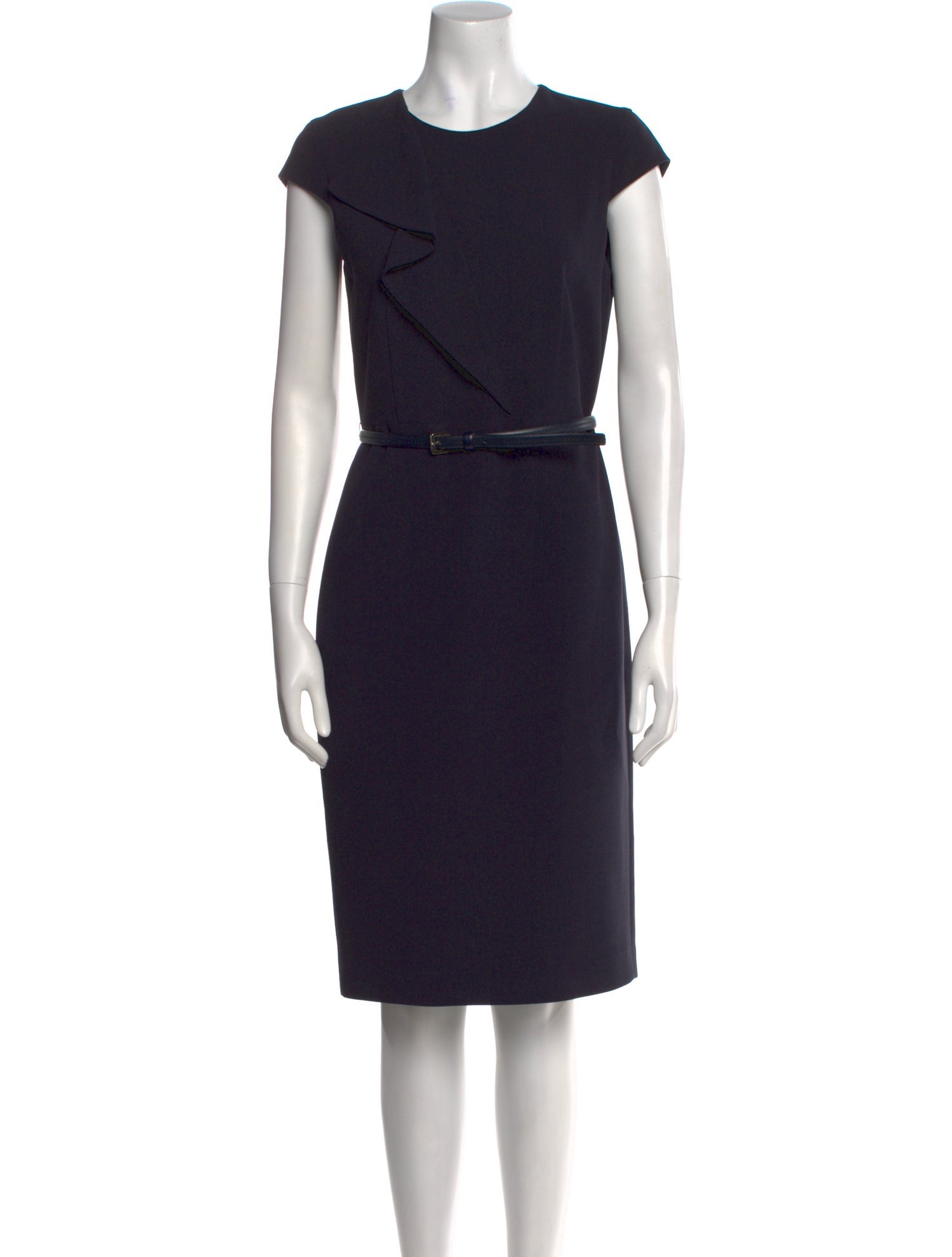 Max Mara Crew Neck Midi Length Dress