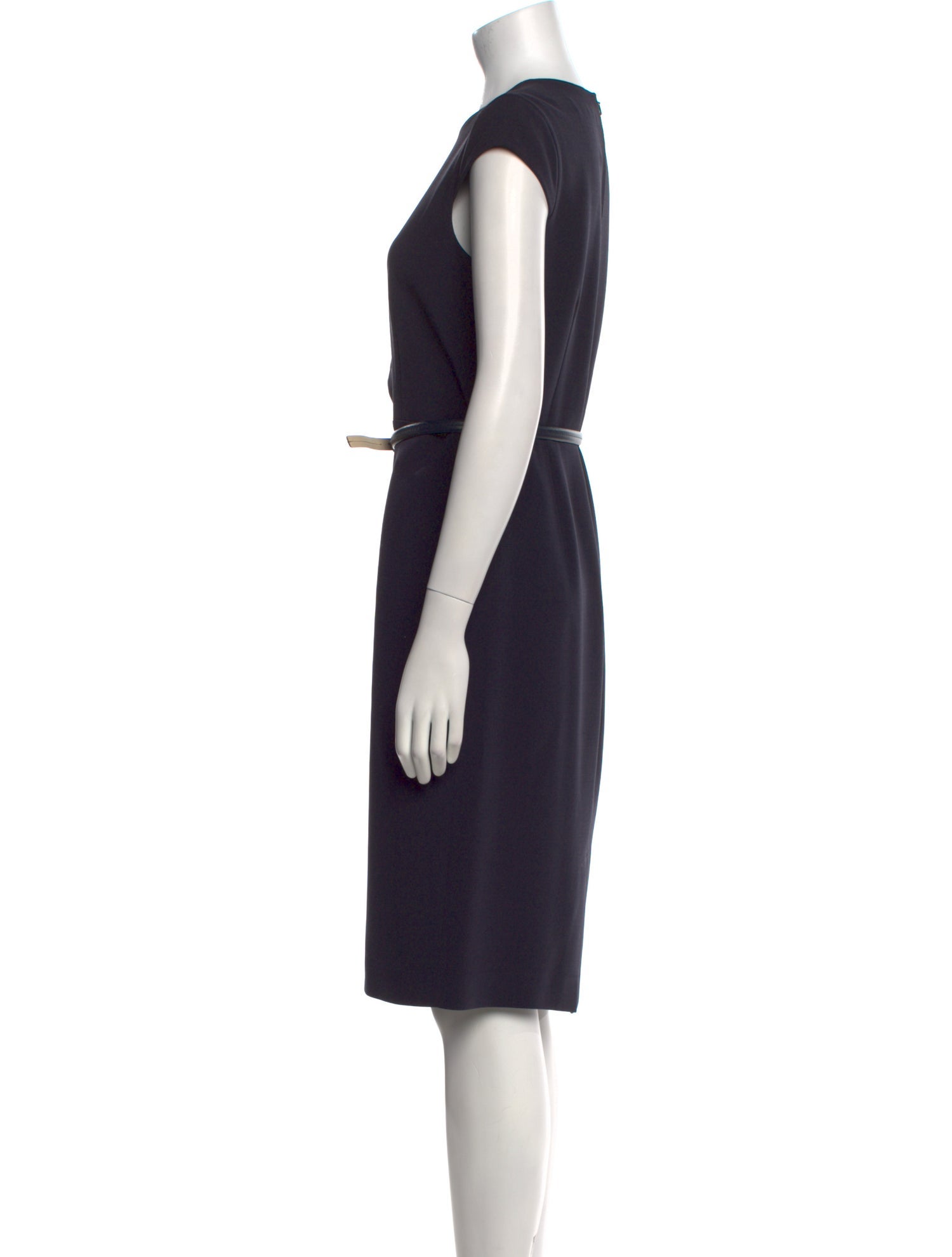 Max Mara Crew Neck Midi Length Dress