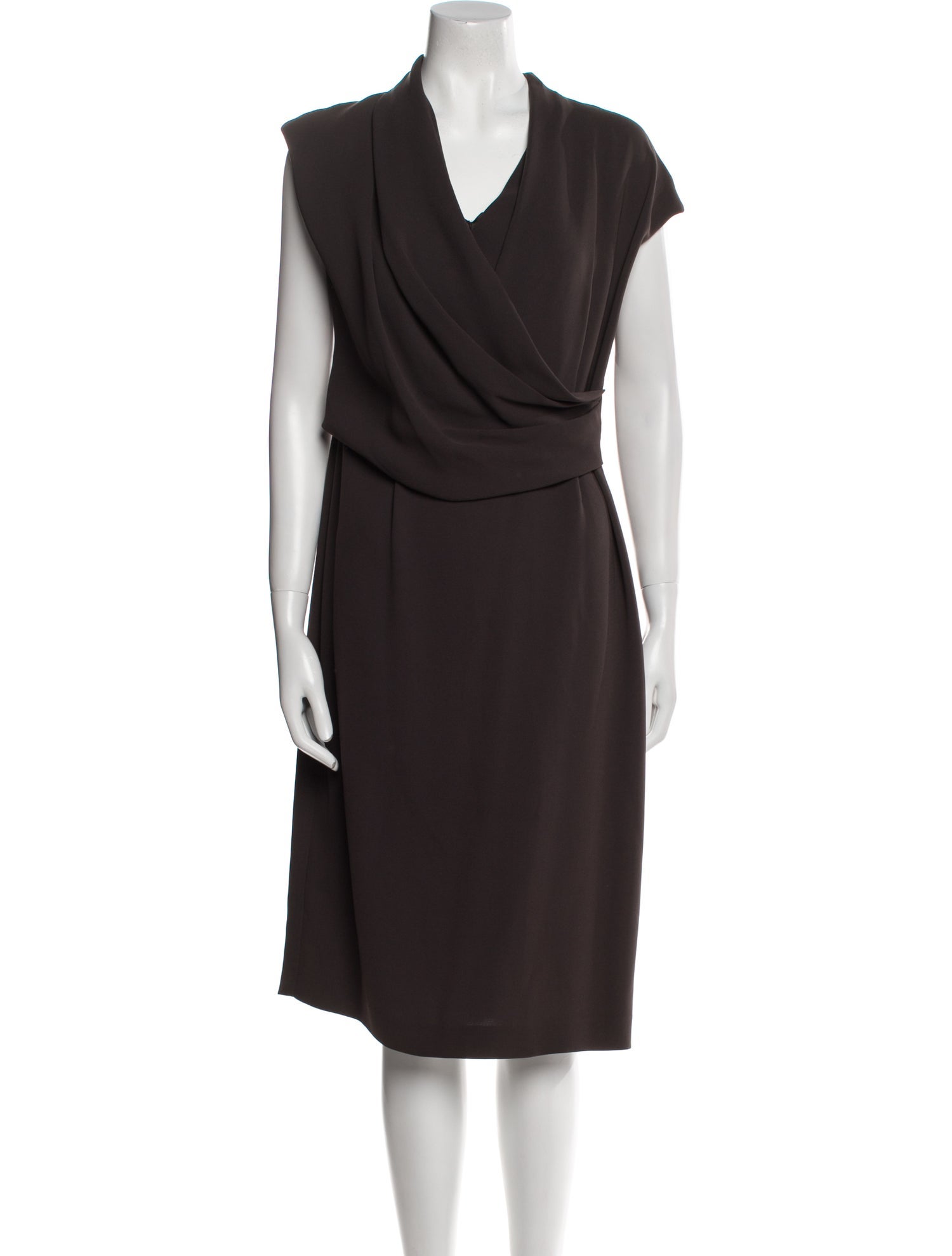 Max Mara Cowl Neck Midi Length Dress